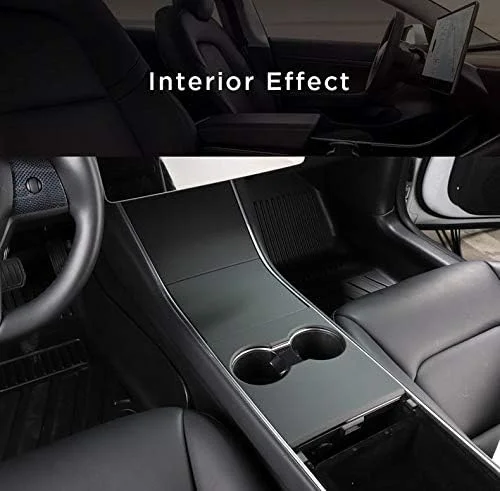 محافظ پنل کنترل مرکزی خودرو Vuzmode، مناسب برای تسلا مدل 3 سال 2017-2019، سه تکه با حس خوب، مناسب برای پوشش دریچه هوای درب خودرو تسلا مدل Y (قرمز)