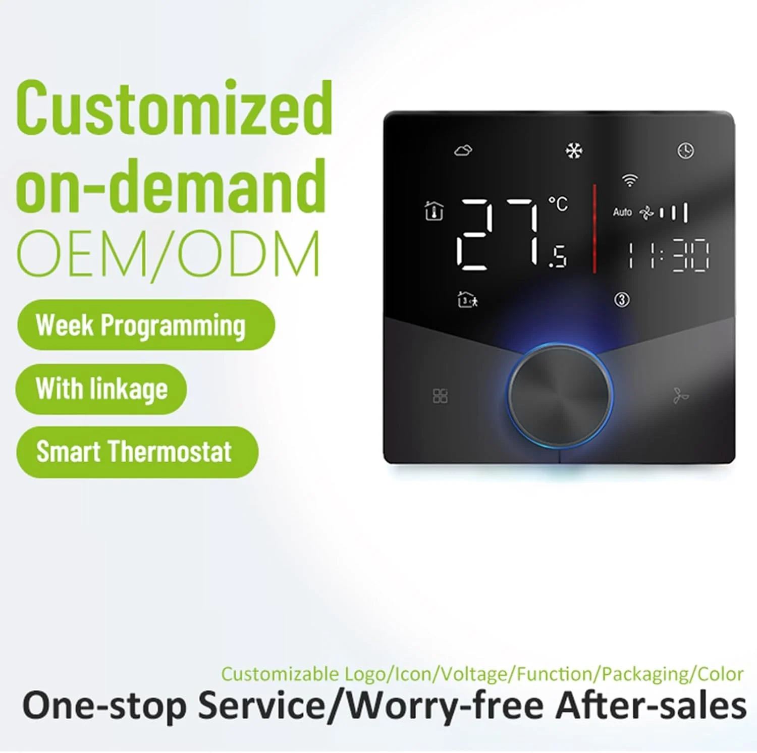 ترموستات AC، کنترلر دمای تهویه مطبوع مرکزی قابل برنامه ریزی، پنل کنترل نازک برای خانه، اداره، مراکز خرید، هتل ها (مشکی)