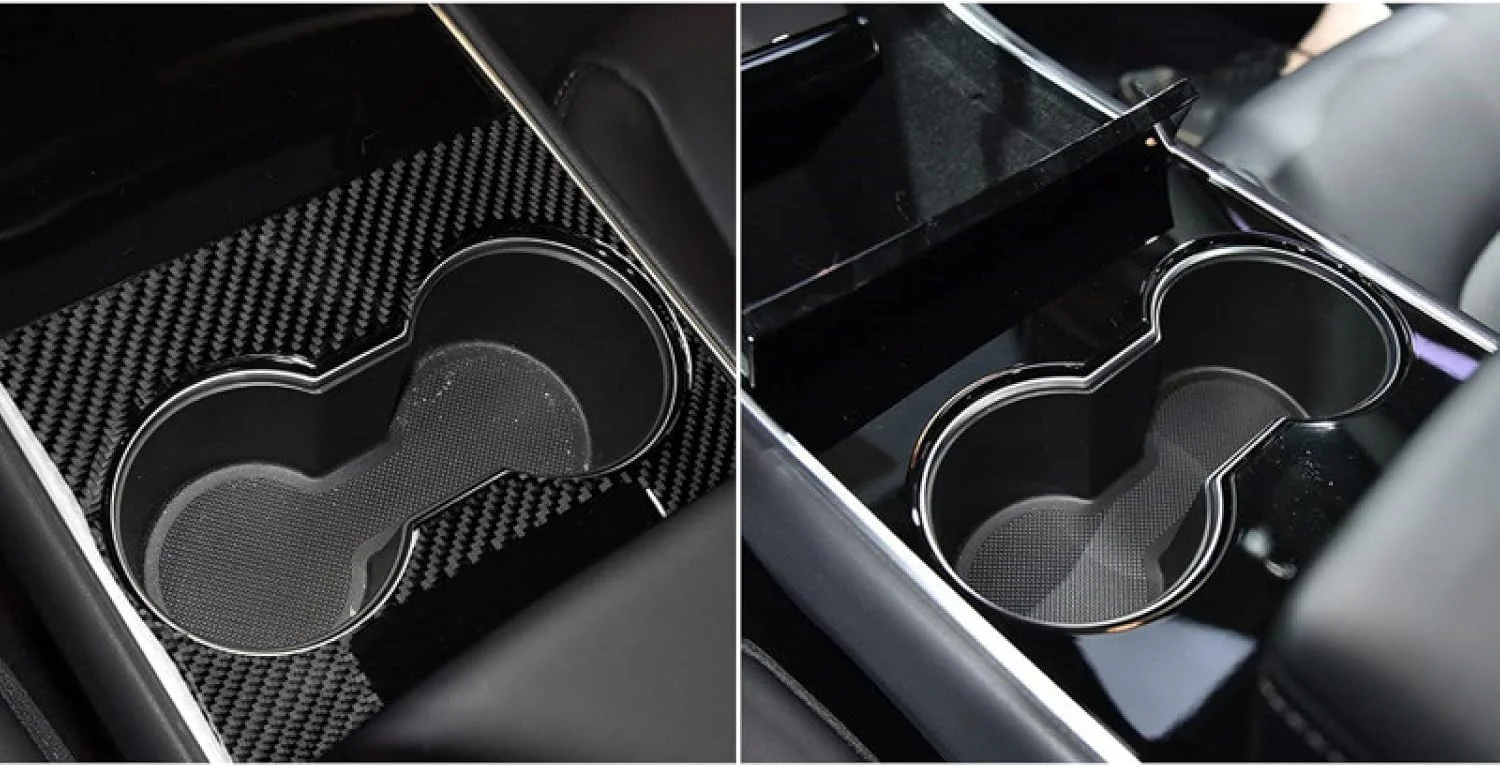 SSYZBD پنل کنترل مرکزی فیبر کربنی تزئین لوازم جانبی خودرو، برای تسلا مدل 3