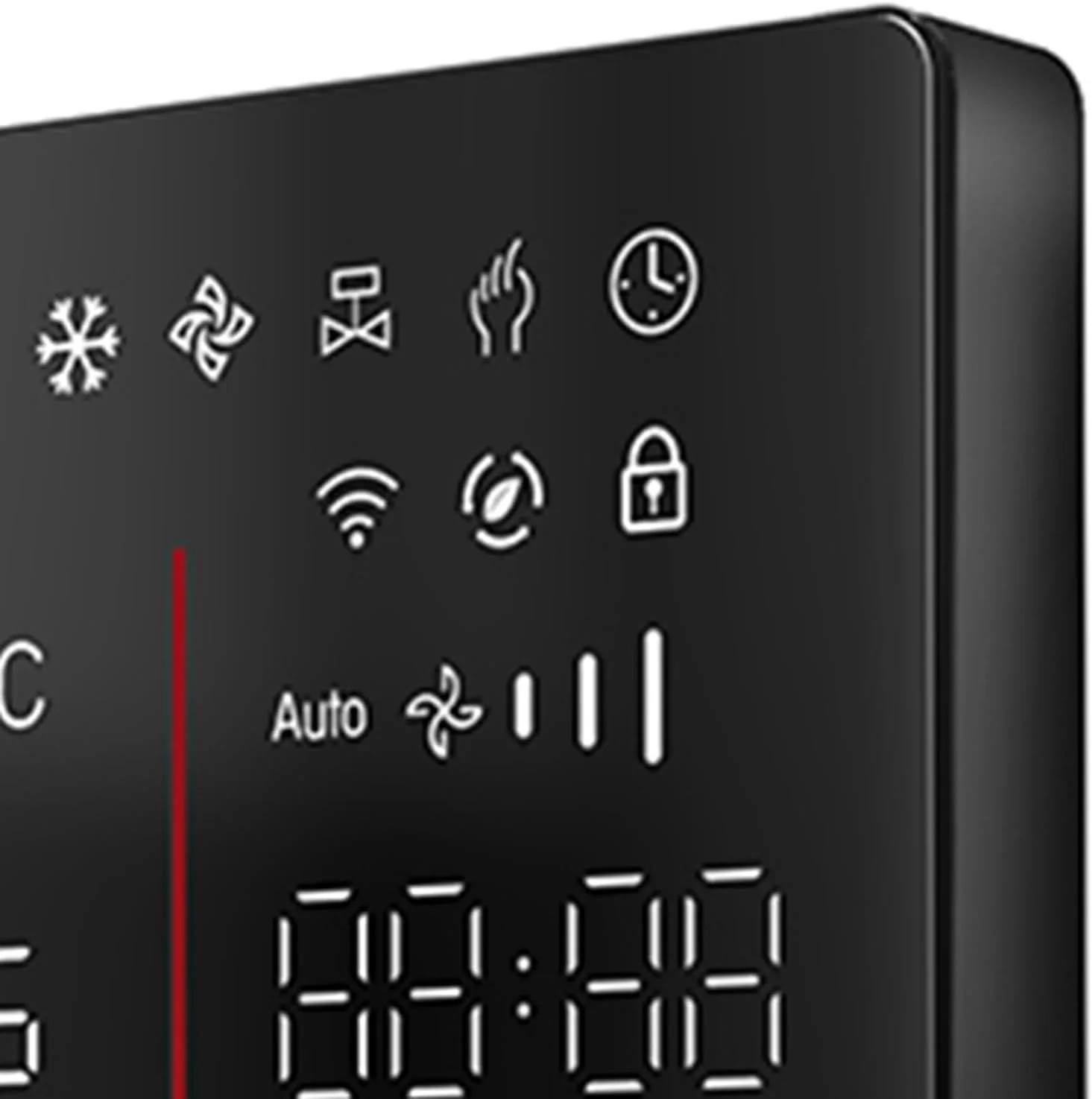 ترموستات AC، کنترلر دمای تهویه مطبوع مرکزی قابل برنامه ریزی، پنل کنترل نازک برای خانه، اداره، مراکز خرید، هتل ها (مشکی)