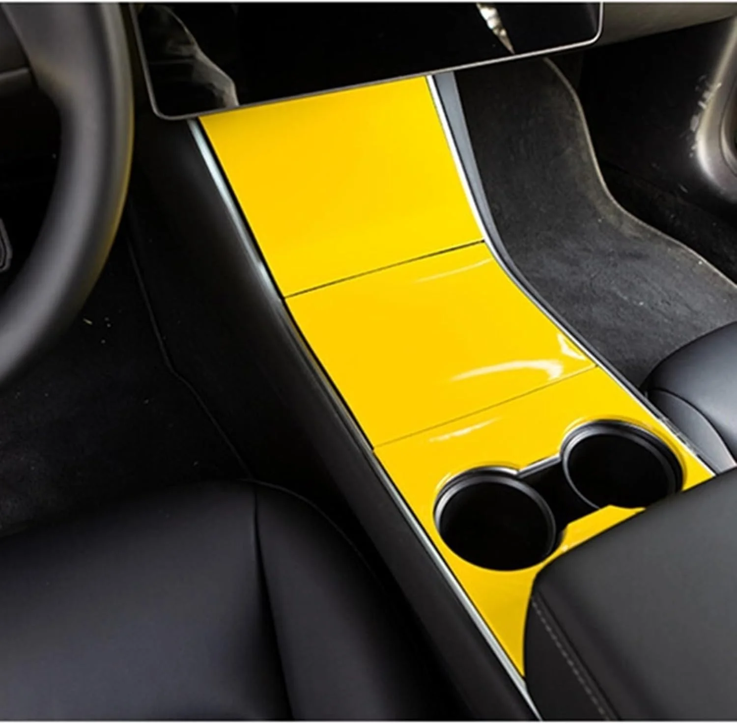 محافظ پنل کنترل مرکزی خودرو لومیکی، مناسب برای تسلا مدل 3 سال 2017-2019، سه تکه کنترل مرکزی، مناسب برای قالبگیری داخلی تسلا مدل Y (زرد) محافظ پنل کنترل مرکزی خودرو لومیکی، مناسب برای تسلا مدل 3 سال 2017-2019، سه تکه کنترل مرکزی، مناسب برای قالبگیری داخلی تسلا مدل Y (زرد)