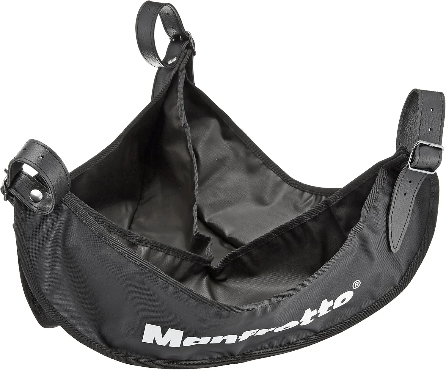 پیشبند ابزار مانفروتو 166 برای افزایش پایداری و مرتب نگه داشتن تمام لوازم جانبی شما، با بندهای قابل تنظیم که با اکثر سه پایه های مانفروتو سازگار است