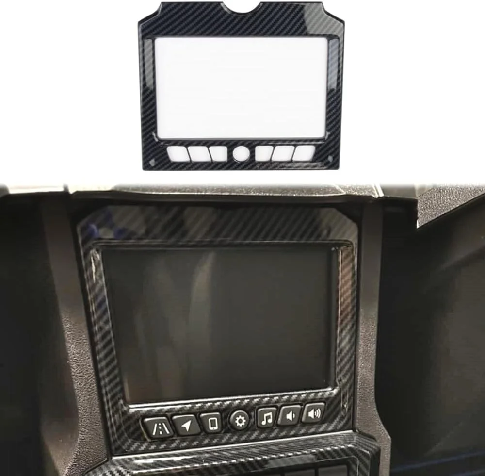 روکش پنل صفحه نمایش ناوبری کنترل مرکزی فیبر کربنی Fewshaw برای Polaris Slingshot 2020-2023