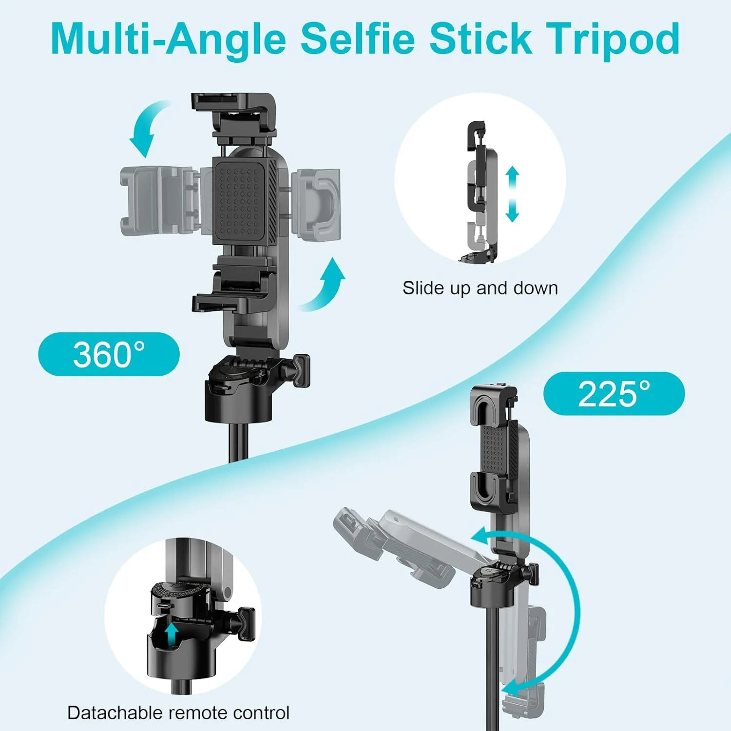 مونوپاد سه پایه سلفی کوچک Eocean با ریموت، سه پایه سلفی جمع و جور برای آیفون، پایه نگهدارنده موبایل با 2 پایه نور سرد، نگهدارنده سبک وزن تلفن برای فیلمبرداری و عکاسی مونوپاد سه پایه سلفی کوچک Eocean با ریموت، سه پایه سلفی جمع و جور برای آیفون، پایه نگهدارنده موبایل با 2 پایه نور سرد، نگهدارنده سبک وزن تلفن برای فیلمبرداری و عکاسی