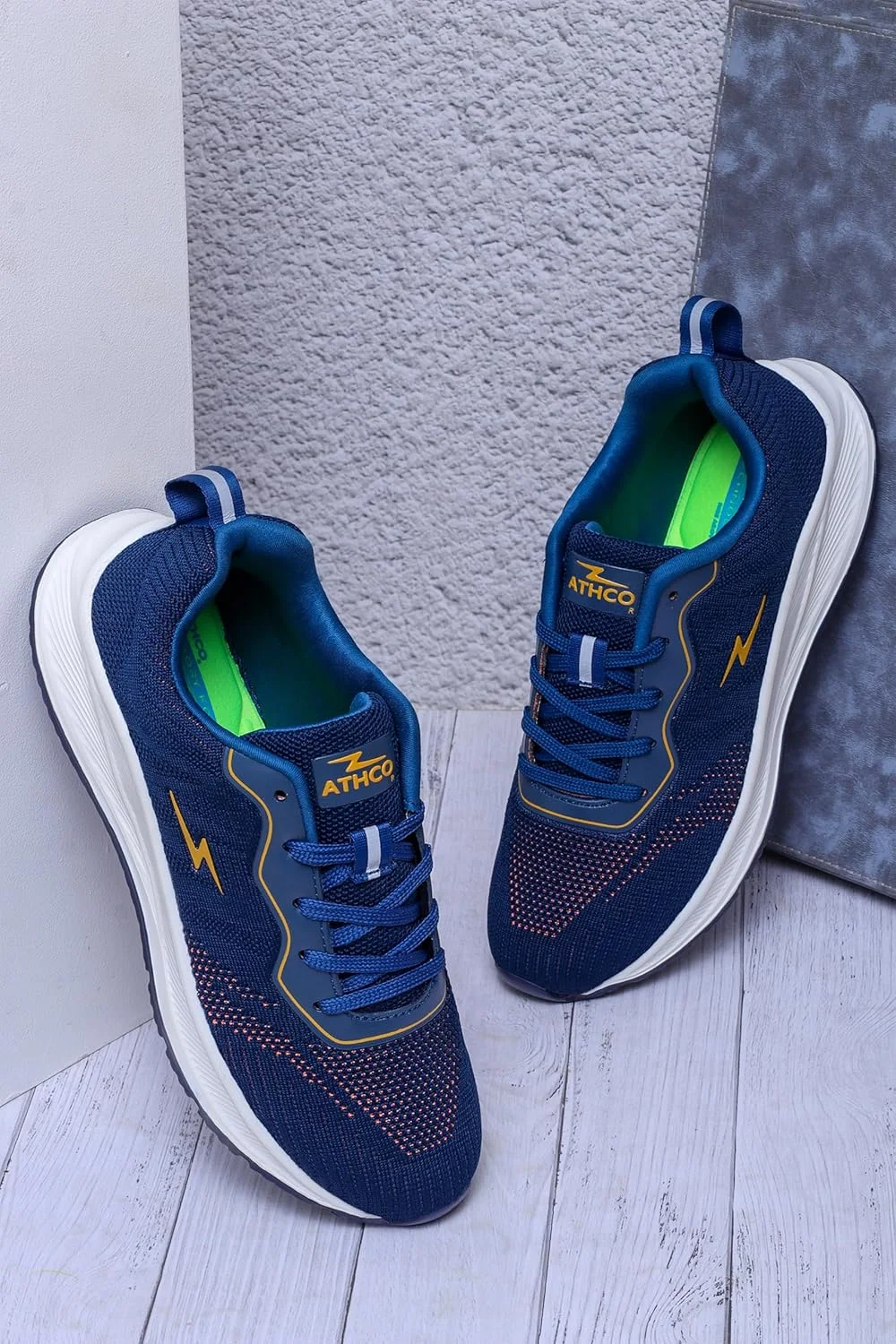 کفش مردانه آتکو | کفش آکرون | کفش مموری فوم | مناسب دویدن | پیاده روی سرمه ای