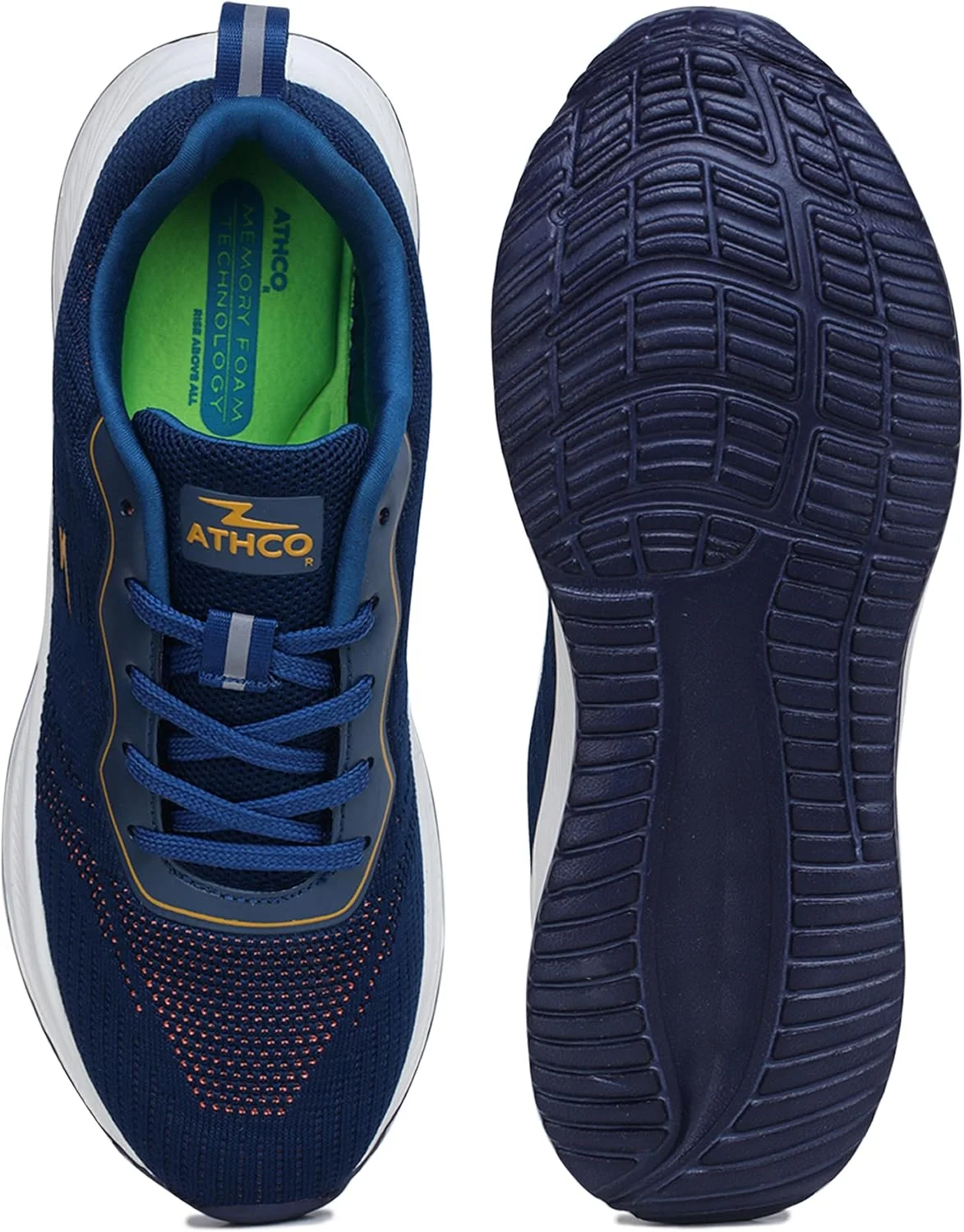 کفش مردانه آتکو | کفش آکرون | کفش مموری فوم | مناسب دویدن | پیاده روی سرمه ای