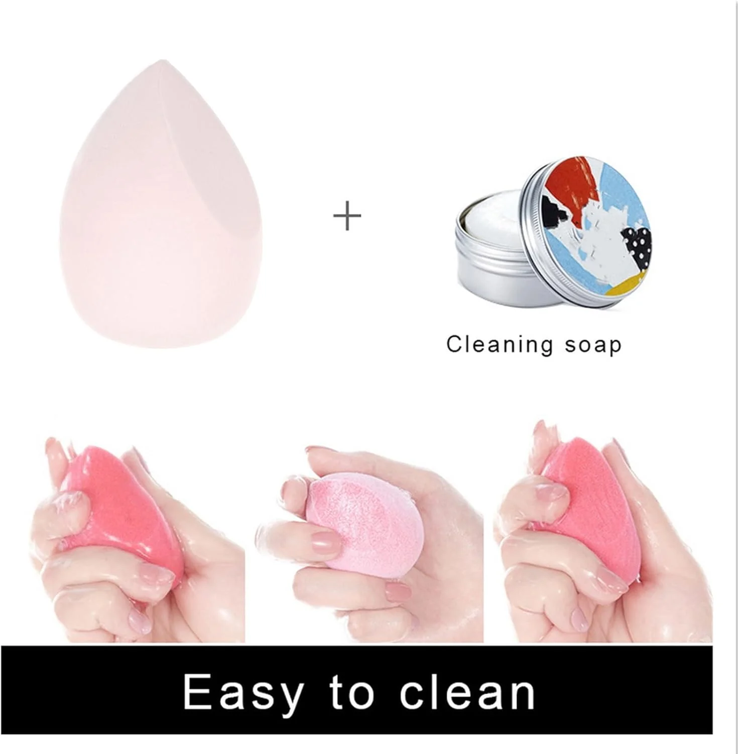 پد آرایشی ZHIYE، 4 عدد پد اسفنجی برای آرایش، پد اسفنجی برای کرم پودر، پد اسفنجی برای کانسیلر پد آرایشی ZHIYE، 4 عدد پد اسفنجی برای آرایش، پد اسفنجی برای کرم پودر، پد اسفنجی برای کانسیلر