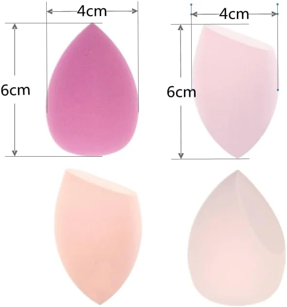 پد آرایشی ZHIYE، 4 عدد پد اسفنجی برای آرایش، پد اسفنجی برای کرم پودر، پد اسفنجی برای کانسیلر پد آرایشی ZHIYE، 4 عدد پد اسفنجی برای آرایش، پد اسفنجی برای کرم پودر، پد اسفنجی برای کانسیلر