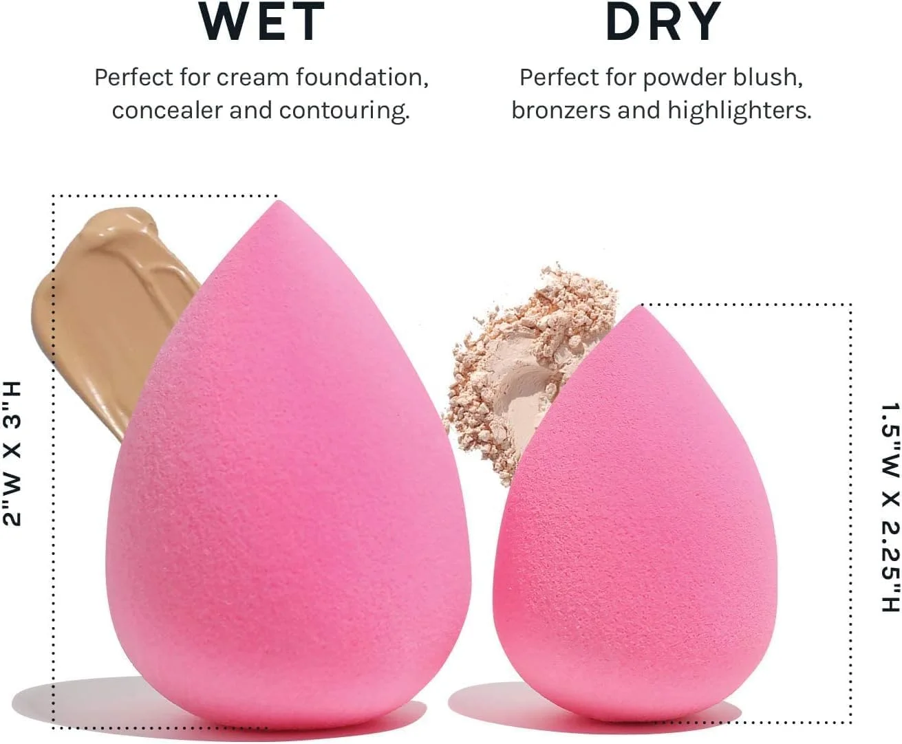 اسفنج آرایشی صورتی YHRY، بلندر آرایشی، مناسب برای کرم پودر و مایع، اسفنج نرم قطره ای برای ترکیب پودر، بدون لاتکس و با کیفیت بالا - 1 عدد اسفنج آرایشی صورتی YHRY، بلندر آرایشی، مناسب برای کرم پودر و مایع، اسفنج نرم قطره ای برای ترکیب پودر، بدون لاتکس و با کیفیت بالا - 1 عدد