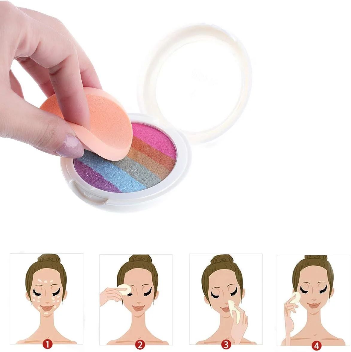 پدهای آرایشی گرد و نرم زنانه برای صورت، چشم و زیرسازی، پف پودر صاف کننده صورت، اسفنج های اپلیکاتور رژگونه لوازم آرایشی، قابل استفاده به صورت خشک و مرطوب، 25 عدد پدهای آرایشی گرد و نرم زنانه برای صورت، چشم و زیرسازی، پف پودر صاف کننده صورت، اسفنج های اپلیکاتور رژگونه لوازم آرایشی، قابل استفاده به صورت خشک و مرطوب، 25 عدد