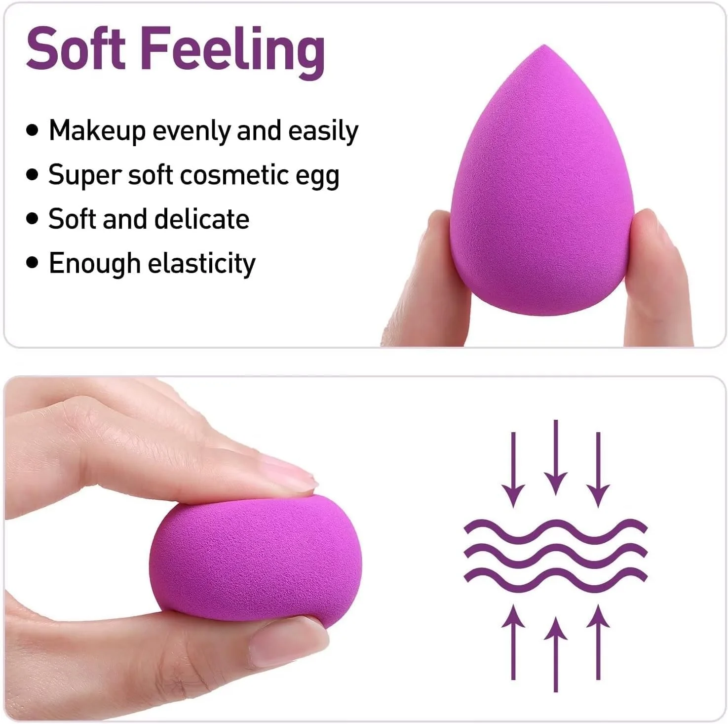 YHRY 5 Pcs Makeup Sponge Set, Latex Free Paw Makeup Sponge Set, Makeup Sponges for Cream, Liquid Foundation and Powder Application, Cruelty Free, Latex Free, Perfect For Travel(Purple) YHRY 5 Pcs Makeup Sponge Set, Latex Free Paw Makeup Sponge Set, Makeup Sponges for Cream, Liquid Foundation and Powder Application, Cruelty Free, Latex Free, Perfect For Travel(Purple)