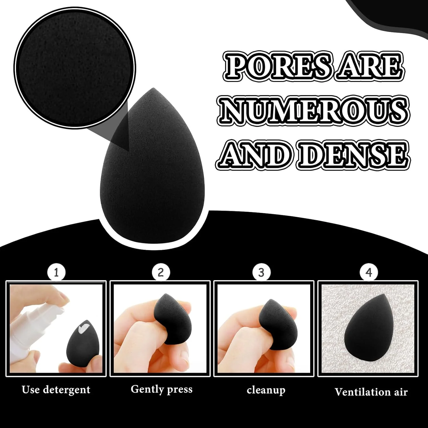 دسته اسفنج آرایشی مینی WLLHYF، 6 عدد اسفنج مخلوط کن آرایشی، پد نرم و فشرده برای صورت و بدن، ابزار آرایشی مرطوب و خشک برای کرم پودر، کانسیلر، زیر چشم و هایلایت (ست 1)