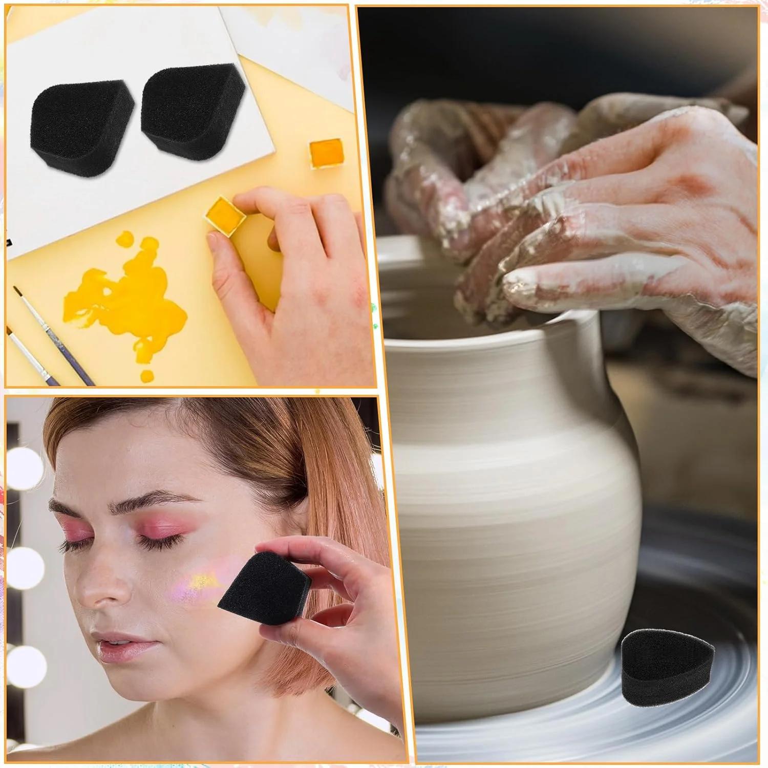 پد آرایشی WY LIGHTING مدل LEVEL 20 عددی، پد اسفنجی رنگ صورت، پف با تراکم بالا، نرم و قابل استفاده مجدد، اسفنج نقاشی بدن، اسفنج آرایشی گلبرگ قطره ای، کرم پودر مناسب برای کارهای هنری و کانسیلر پد آرایشی WY LIGHTING مدل LEVEL 20 عددی، پد اسفنجی رنگ صورت، پف با تراکم بالا، نرم و قابل استفاده مجدد، اسفنج نقاشی بدن، اسفنج آرایشی گلبرگ قطره ای، کرم پودر مناسب برای کارهای هنری و کانسیلر