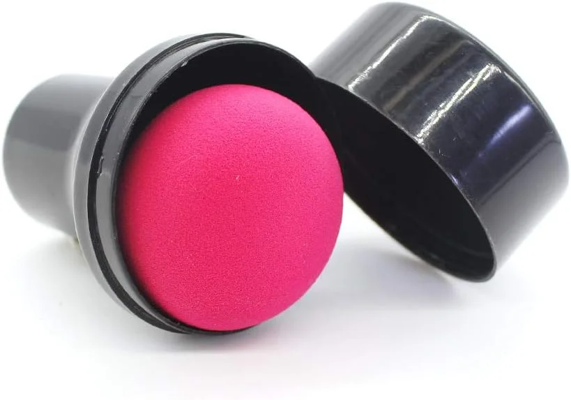 پودر فیکس نرم آرایشی وینایاکارت با سر قارچی، کانسیلر زیبایی، پد فونداسیون و براش (صورتی)