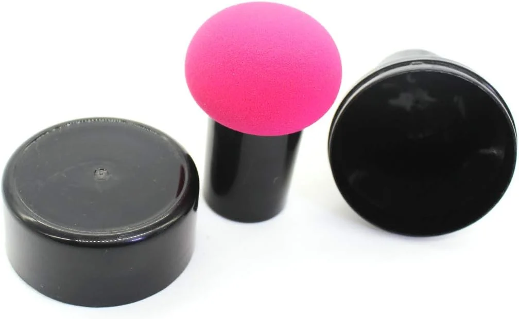 پودر فیکس نرم آرایشی وینایاکارت با سر قارچی، کانسیلر زیبایی، پد فونداسیون و براش (صورتی)