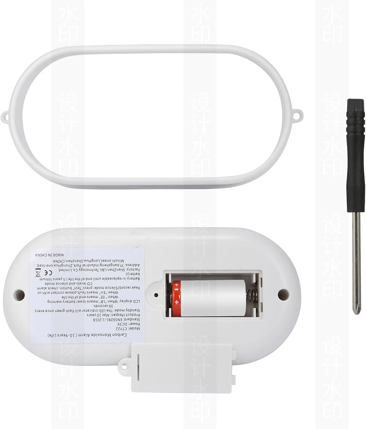 آشکارساز مونوکسید کربن، آلارم CO با صفحه نمایش دیجیتال، مطابق با استاندارد EN50291 و آلارم صوتی 85 دسی بل برای خانه و محل کار (باتری شامل نمی شود) (Type3)