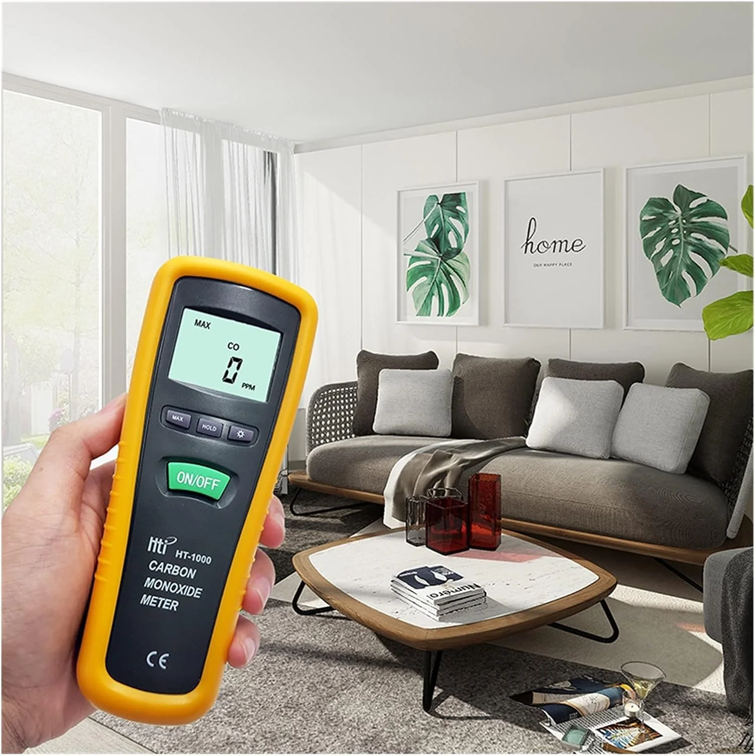 دستگاه تشخیص مونوکسید کربن دیجیتال قابل حمل با دقت بالا، تستر گاز CO، آلارم صوتی 1000PPM برای ابزارهای داخلی و خارجی