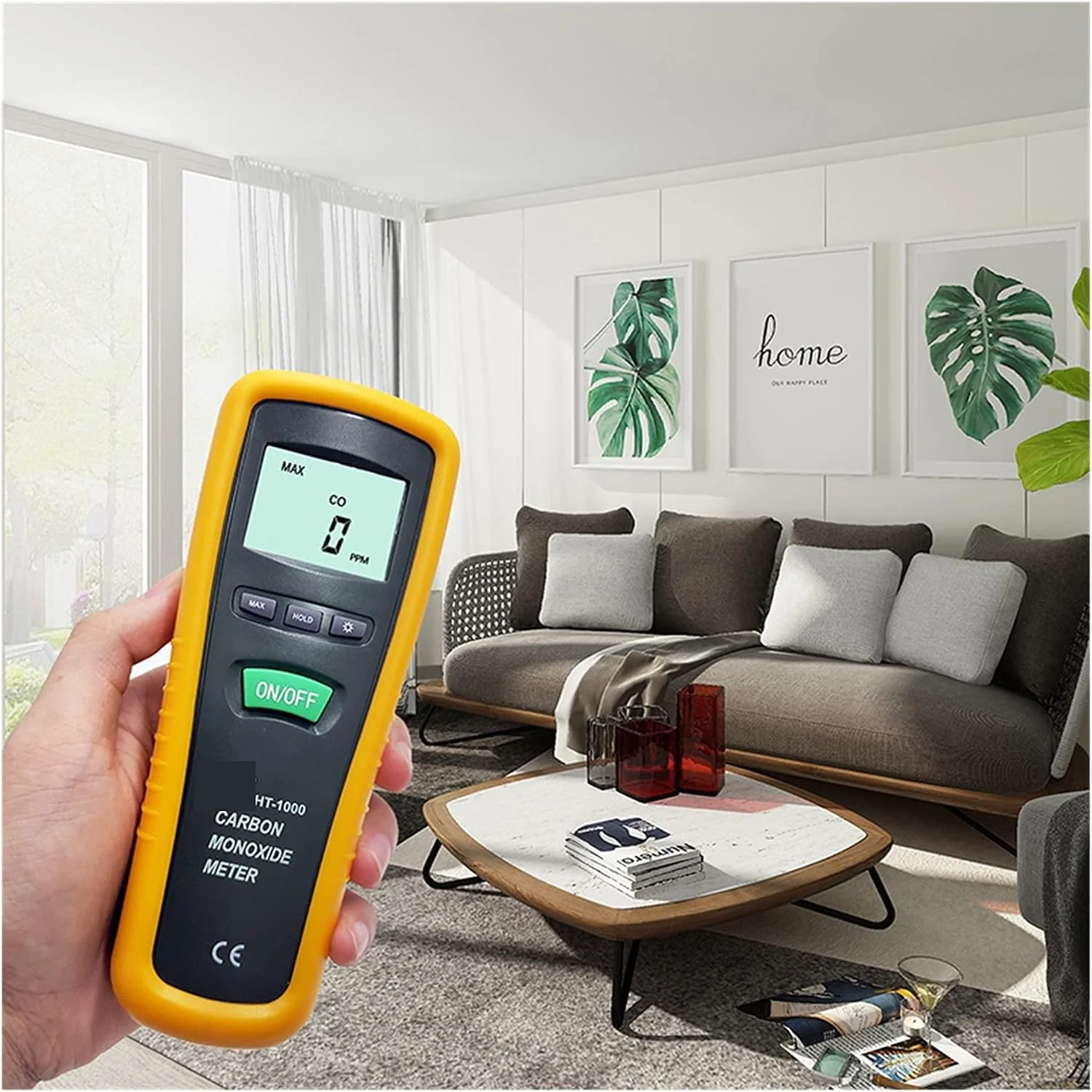 دستگاه تشخیص مونوکسید کربن دیجیتال قابل حمل با دقت بالا، تستر گاز CO، آلارم صوتی 1000PPM برای ابزارهای داخلی و خارجی