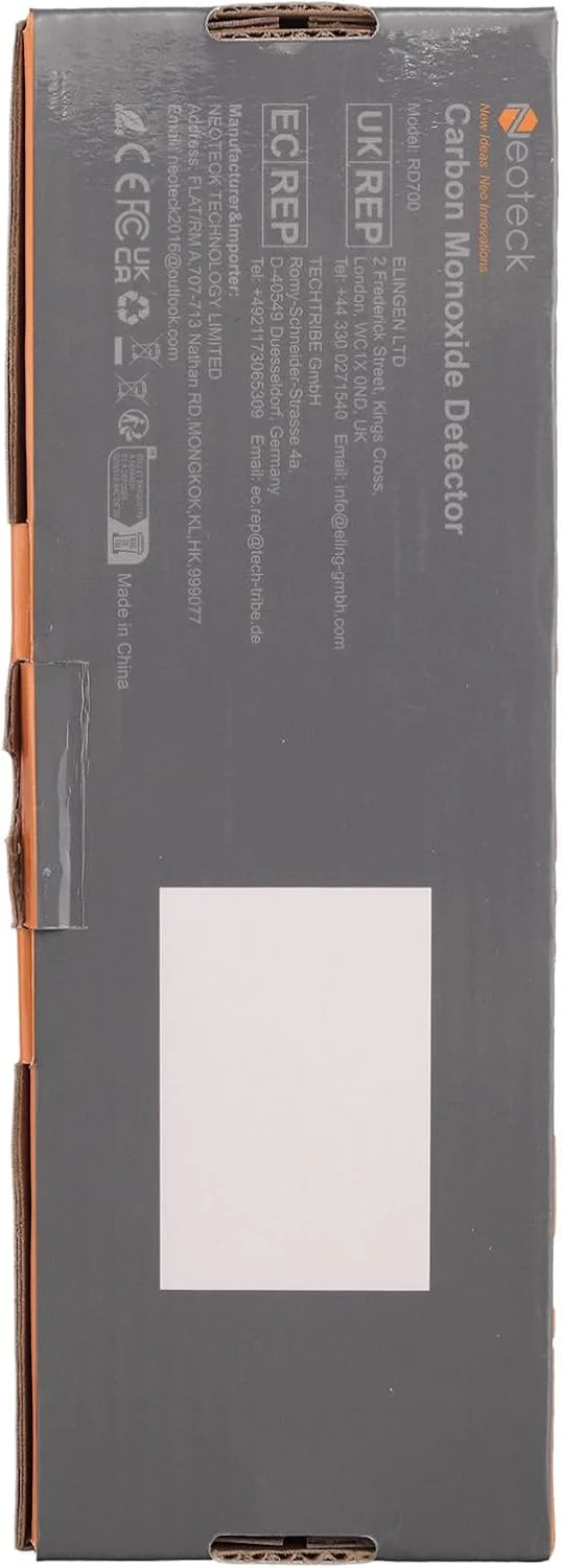 آشکارساز مونوکسید کربن، سنسور بریتانیایی 0.35 ثانیه، CO متر قابل شارژ 0-1000PPM با آلارم های صوتی و بصری، LCD با نور پس زمینه برای خانه، مسافرت، صنعت