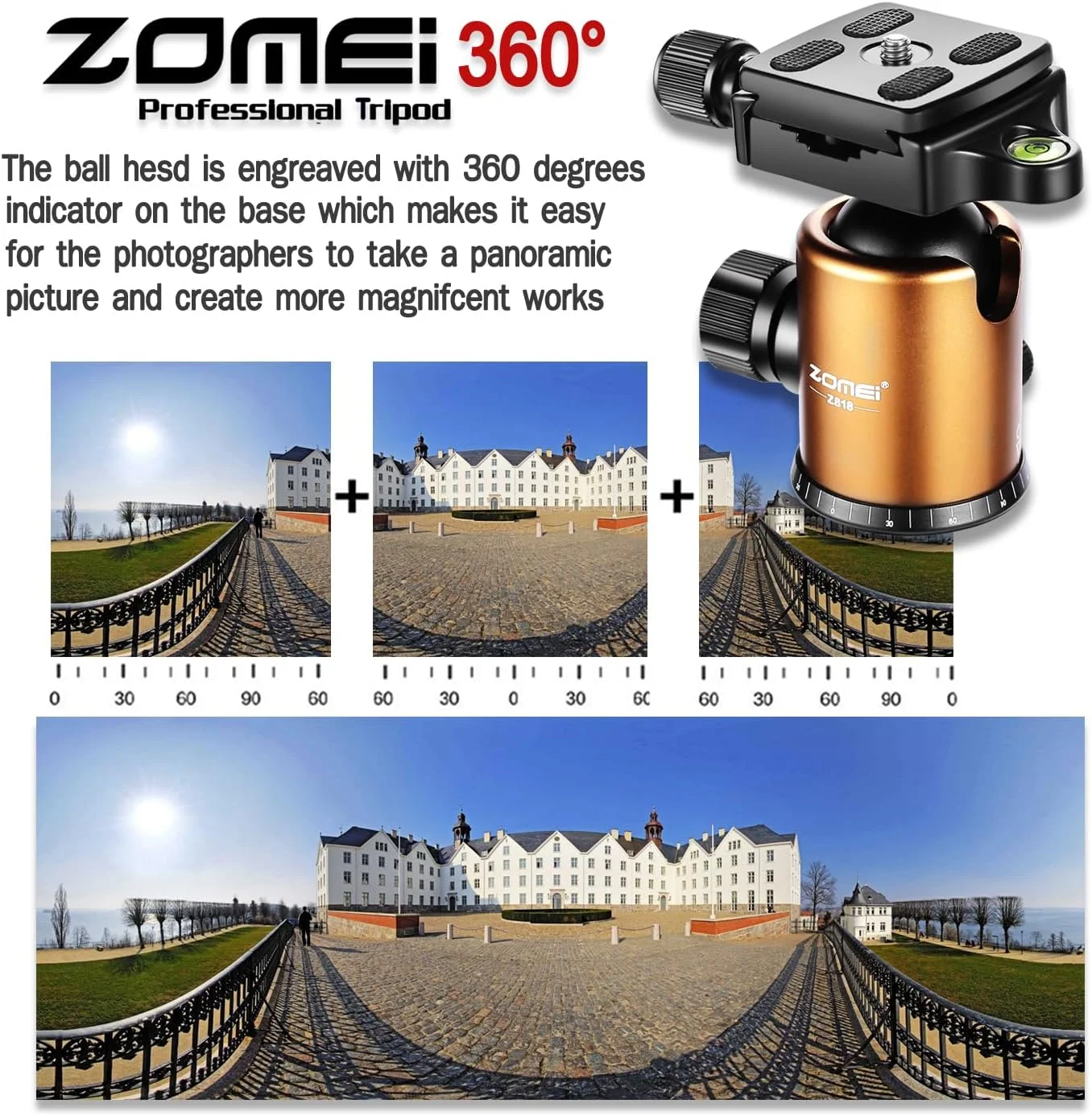 سه پایه سبک وزن دوربین DSLR مدل ZOMEi Z818 با هد توپی 360 درجه و کیف حمل برای دوربین های کانن نیکون سونی سامسونگ المپوس (طلایی) سه پایه سبک وزن دوربین DSLR مدل ZOMEi Z818 با هد توپی 360 درجه و کیف حمل برای دوربین های کانن نیکون سونی سامسونگ المپوس (طلایی)