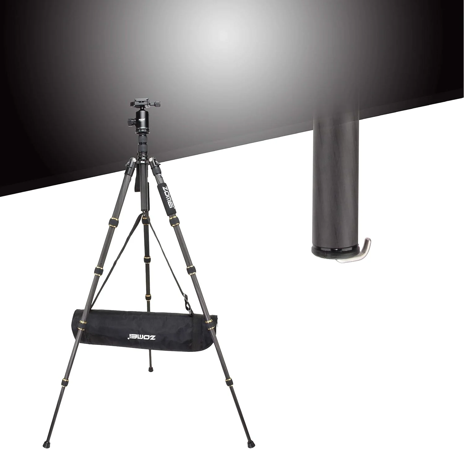 سه پایه فیبر کربنی قابل حمل ZOMEI Z699C با هد توپی، مناسب برای سفر، سازگار با دوربین های Canon، Sony، Nikon، Samsung، Panasonic، Olympus، Kodak، Fuji و دوربین های فیلمبرداری سه پایه فیبر کربنی قابل حمل ZOMEI Z699C با هد توپی، مناسب برای سفر، سازگار با دوربین های Canon، Sony، Nikon، Samsung، Panasonic، Olympus، Kodak، Fuji و دوربین های فیلمبرداری