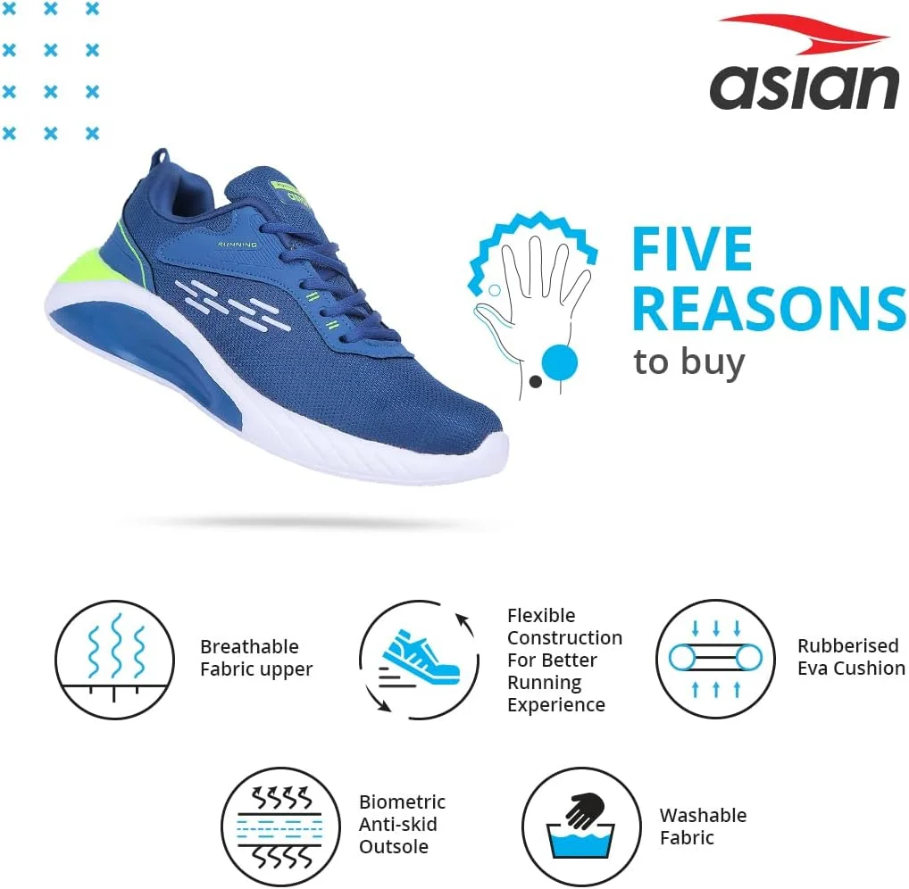 کفش ورزشی مردانه ASIAN مدل Express-08 مناسب دویدن، پیاده روی، باشگاه، تمرین، کفش کتانی بند دار سبک وزن برای مردان و پسران
