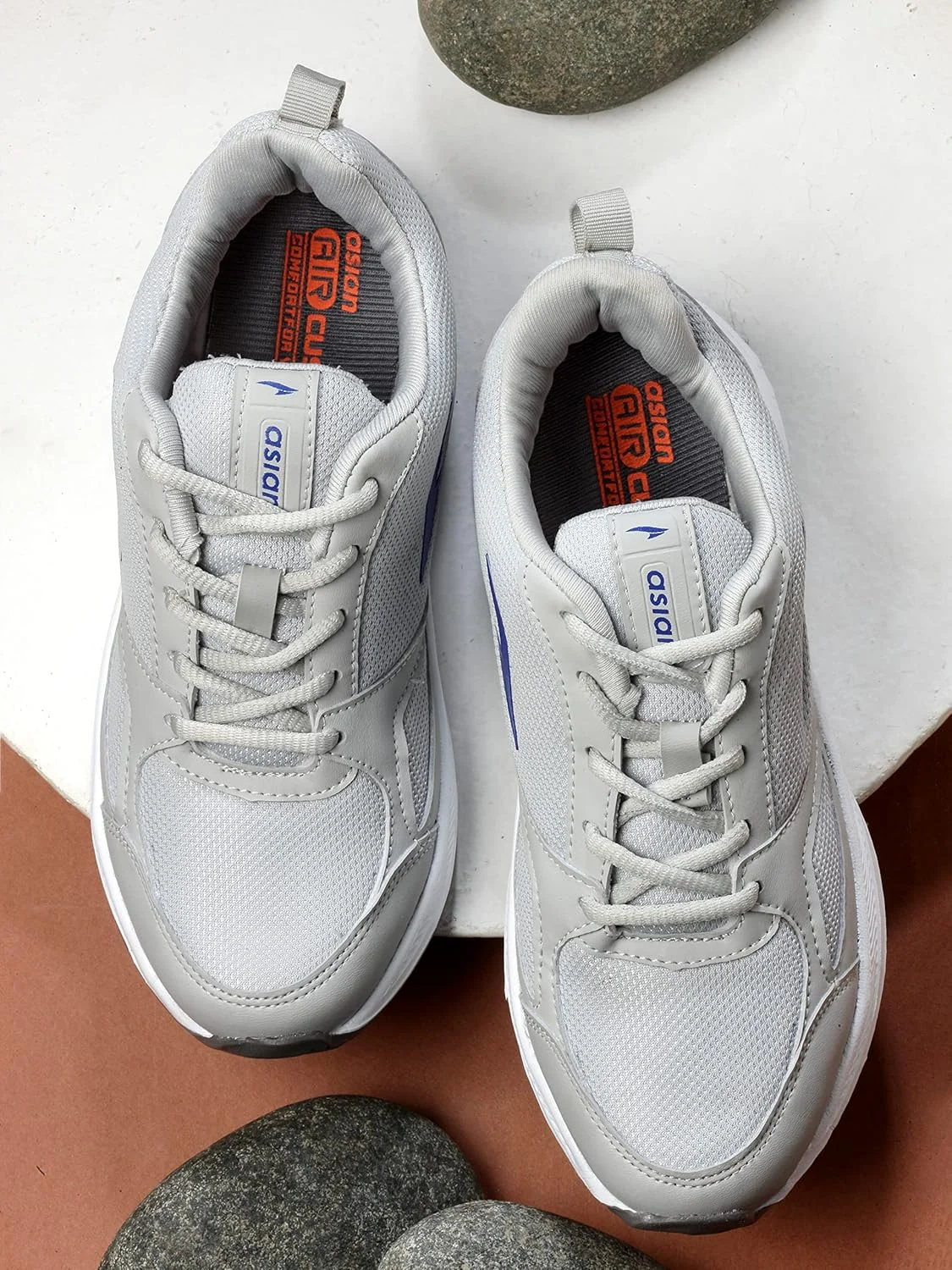 کفش ورزشی مردانه ASIAN مدل Wonder-13 Pro مناسب دویدن، پیاده روی و باشگاه، زیره سبک EVA با پرش اضافی، رنگ سفید، سایز 38.5 EU