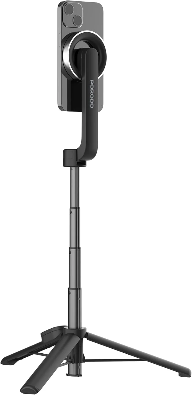 پایه سلفی و سه پایه مغناطیسی پرودو، سازگار با MagSafe، ارتفاع 65 سانتی متر، نگهدارنده تلفن آلومینیومی قوی، 16× آهنربا، ریموت قابل شارژ، جمع و جور و قابل حمل، پایه سه پایه تلفن مسافرتی - مشکی پایه سلفی و سه پایه مغناطیسی پرودو، سازگار با MagSafe، ارتفاع 65 سانتی متر، نگهدارنده تلفن آلومینیومی قوی، 16× آهنربا، ریموت قابل شارژ، جمع و جور و قابل حمل، پایه سه پایه تلفن مسافرتی - مشکی