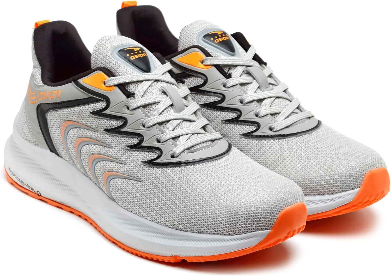 کفش ورزشی مردانه ASIAN مدل Fortuner-07 مناسب دویدن، پیاده روی و باشگاه با فناوری Max Cushion، کفش کتانی غیر رسمی برای مردان و پسران، مشکی، سایز 38.5 اروپا