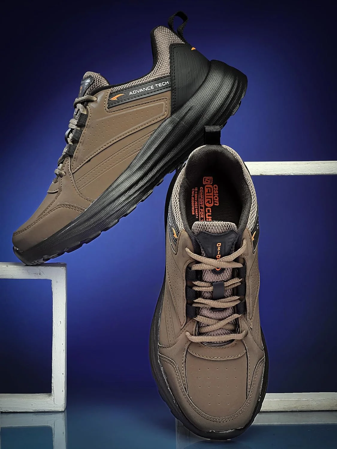 کفش های دویدن و استفاده روزمره مردانه ASIAN مدل ORBIT-07 با بند، کفش های سبک و راحت با رویه مصنوعی و زیره EVA برای مردان و پسران برای ورزش و باشگاه