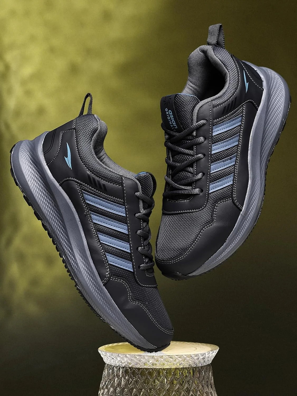 کفش های دویدن و استفاده روزمره مردانه ASIAN مدل BOSS-02 با بند، کفش های سبک و راحت برای مردان و پسران، ایده آل برای ورزش، باشگاه، پیاده روی و استفاده روزانه