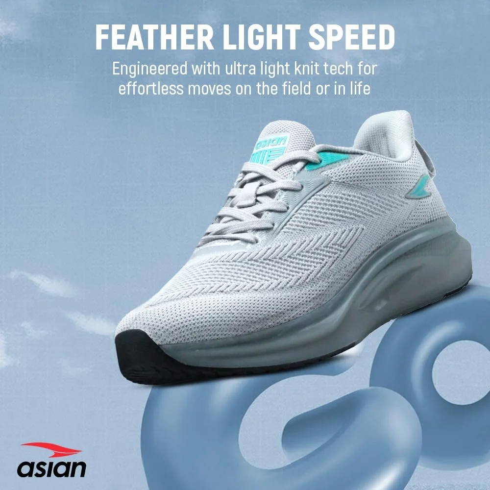 کفش های دویدن و پیاده روی مردانه ASIAN مدل POWERPLAY-03 با بند، کفش های سبک و راحت با رویه پارچه ای برای مردان و پسران