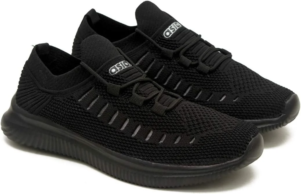 کفش ورزشی بافتنی مردانه ASIAN مدل Hattrick-09، فوق العاده سبک، تنفس پذیر، مناسب پیاده روی و دویدن، سایز 8