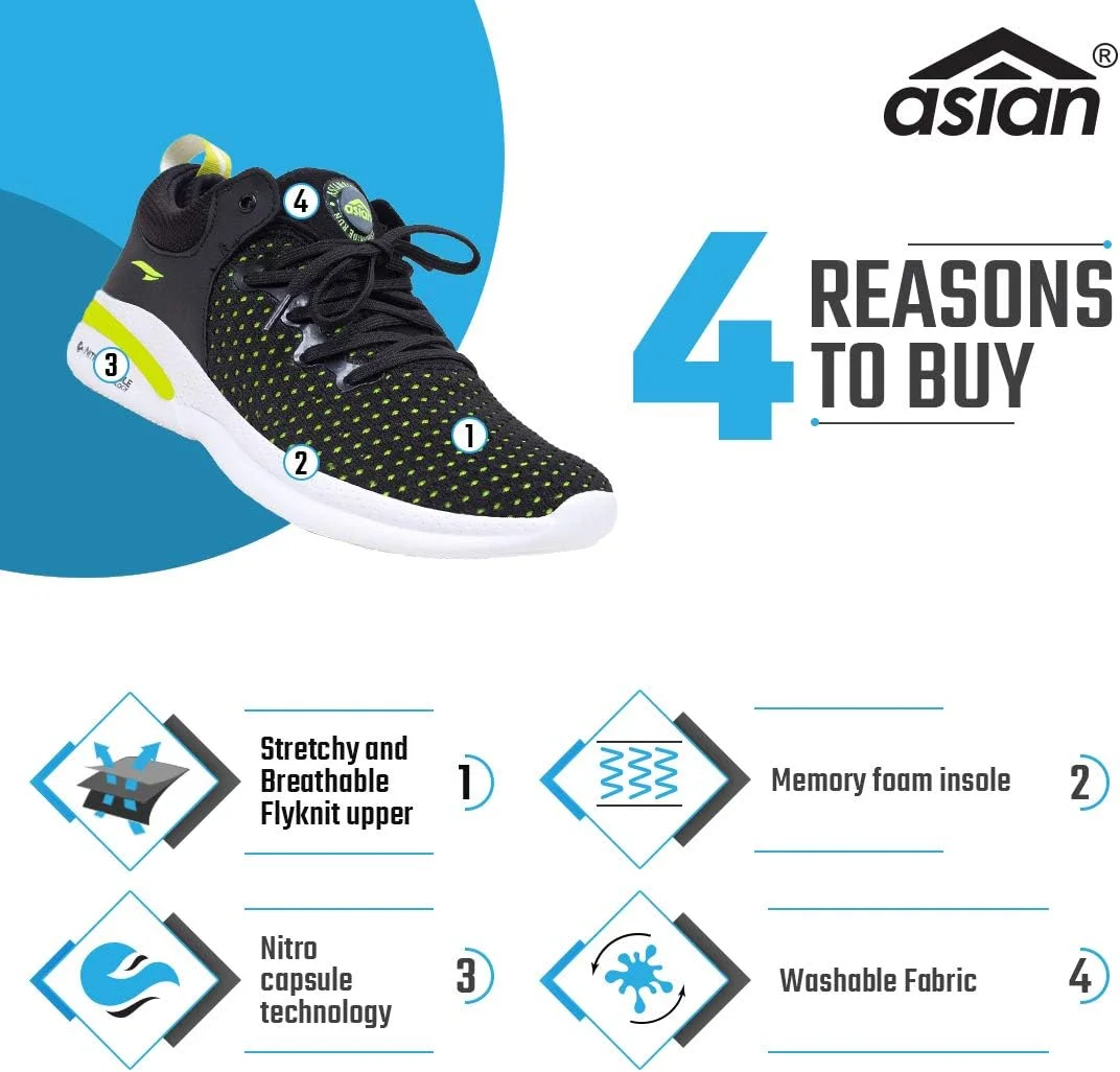 کفشهای روزمره مردانه ASIAN مدل Creta-12، با قابلیت شستشوی آسان، سبک وزن، طبی مموری، با رویه بافتنی تنفسی، ایدهآل برای ورزش، باشگاه، تمرین، دویدن، سبز، سایز 38.5 اروپا کفشهای روزمره مردانه ASIAN مدل Creta-12، با قابلیت شستشوی آسان، سبک وزن، طبی مموری، با رویه بافتنی تنفسی، ایدهآل برای ورزش، باشگاه، تمرین، دویدن، سبز، سایز 38.5 اروپا