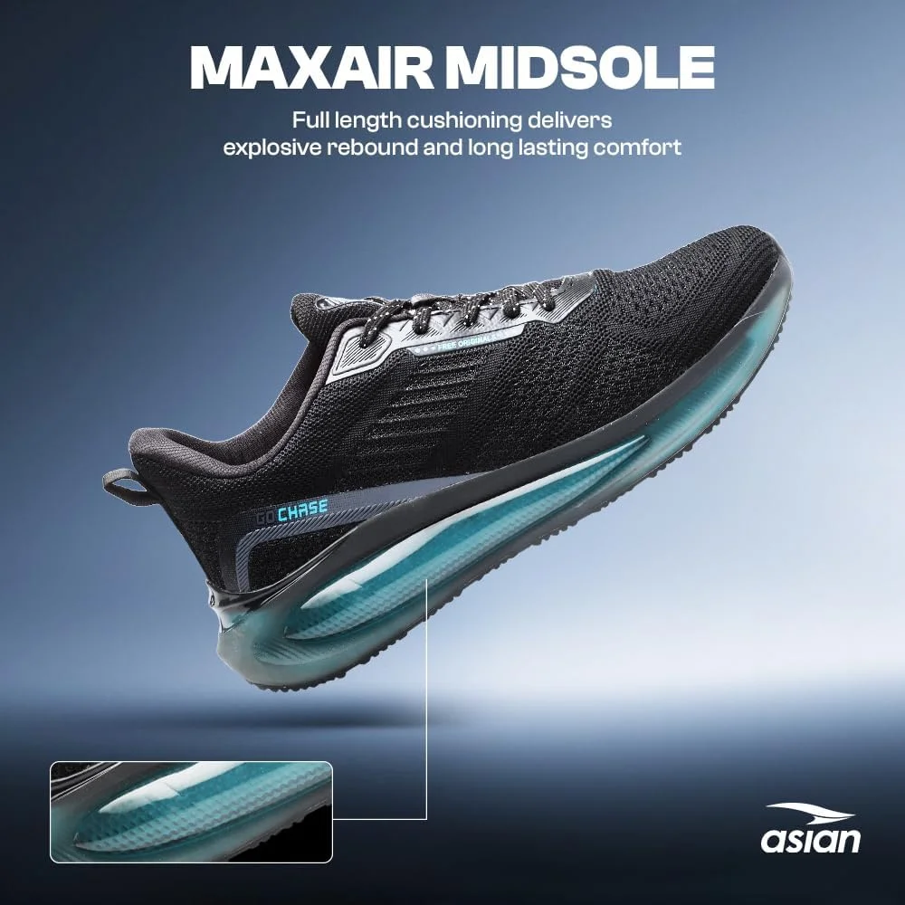 کفش های دویدن و استفاده روزمره مردانه ASIAN مدل POWERPLAY-05 با بند، کفش های سبک و راحت با پارچه توری رویه و فناوری کریستال کوشن برای مردان و پسران کفش های دویدن و استفاده روزمره مردانه ASIAN مدل POWERPLAY-05 با بند، کفش های سبک و راحت با پارچه توری رویه و فناوری کریستال کوشن برای مردان و پسران