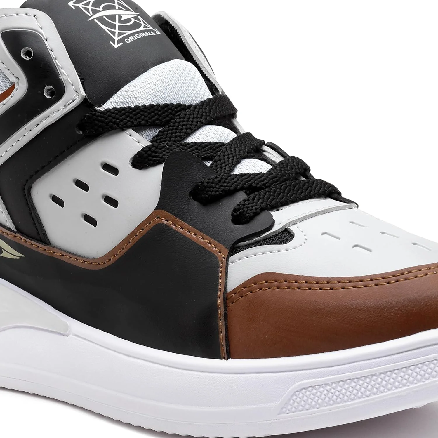 کفش های کتانی سفید مردانه ASIAN مدل Moscow-13، ساق بلند، رویه مصنوعی، سبک و راحت