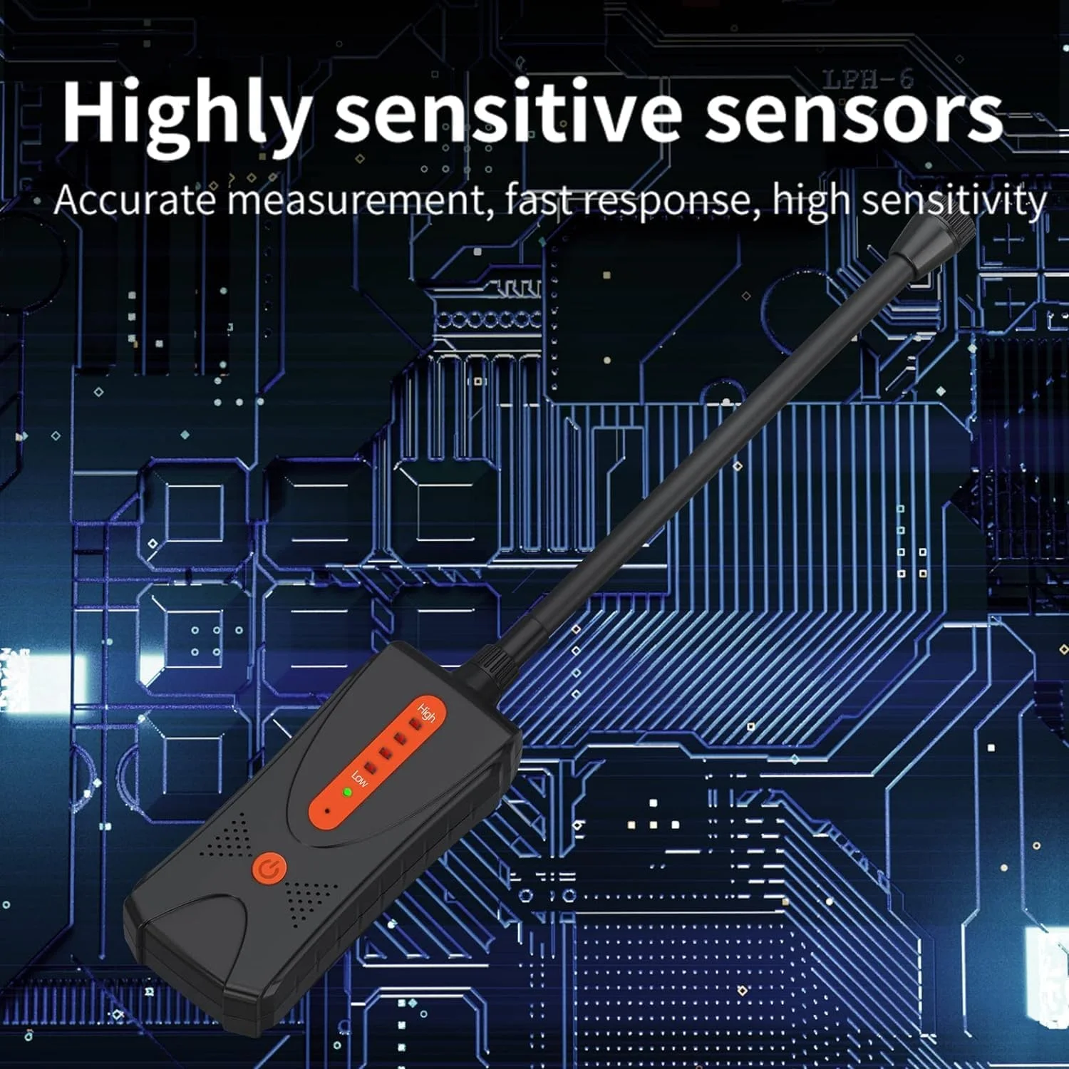 دستگاه تشخیص نشت گاز MAKINGTEC، تستر نشت گازهای قابل اشتعال با آلارم صوتی و تصویری، ردیاب گاز قابل حمل برای یافتن نشت گاز متان، LPG، LNG، سوخت، گاز فاضلاب (0-10000 PPM)