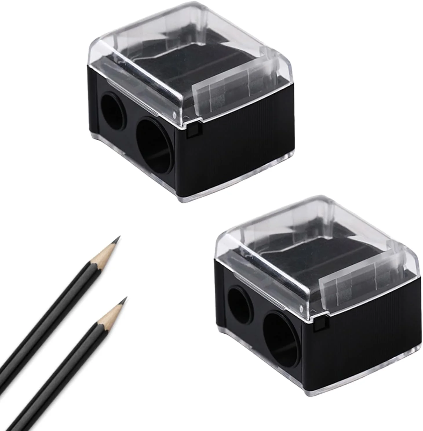 تراش آرایشی / تراش لوازم آرایشی برای مداد ابرو، خط لب، مداد چشم، مناسب برای استفاده در سفر (2 عدد) تراش آرایشی / تراش لوازم آرایشی برای مداد ابرو، خط لب، مداد چشم، مناسب برای استفاده در سفر (2 عدد)