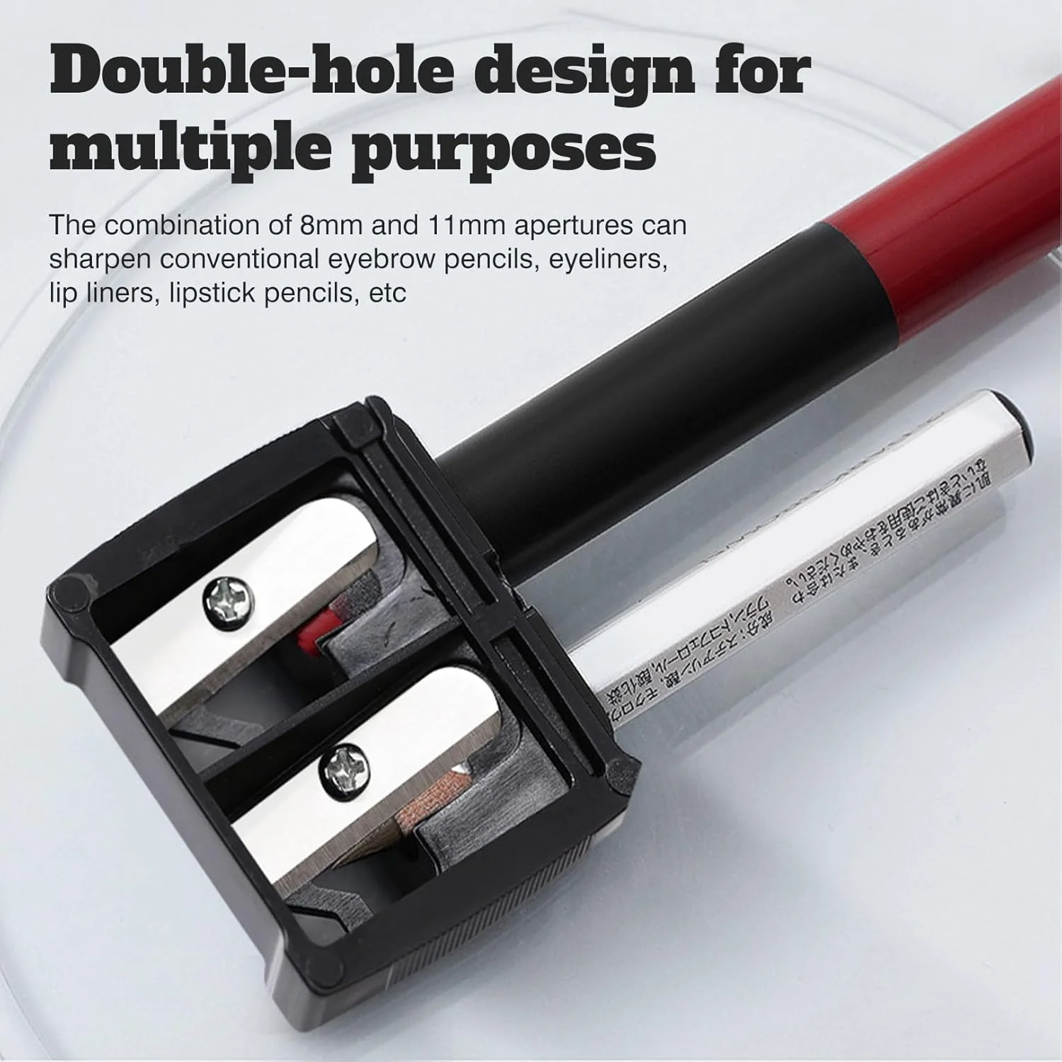 2 عدد تراش آرایشی/تراش لوازم آرایشی (مشکی 2)