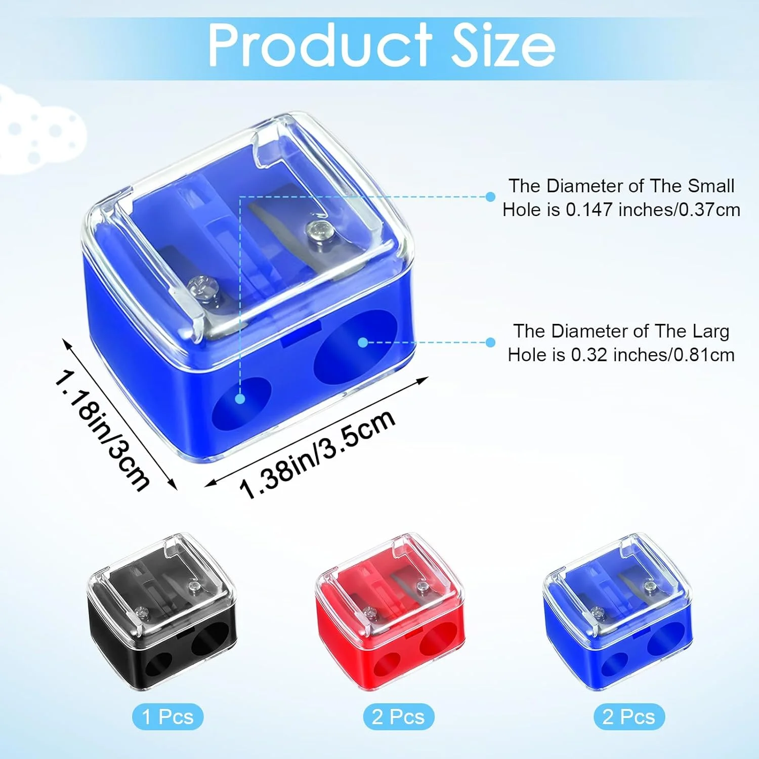 بسته 5 عددی تراش آرایشی مدادی، تراش دستی دو سوراخه مداد آرایشی برای خط لب، خط چشم و مداد ابرو، ابزار دستی آرایشی مناسب مسافرت برای زنان، چند رنگ بسته 5 عددی تراش آرایشی مدادی، تراش دستی دو سوراخه مداد آرایشی برای خط لب، خط چشم و مداد ابرو، ابزار دستی آرایشی مناسب مسافرت برای زنان، چند رنگ