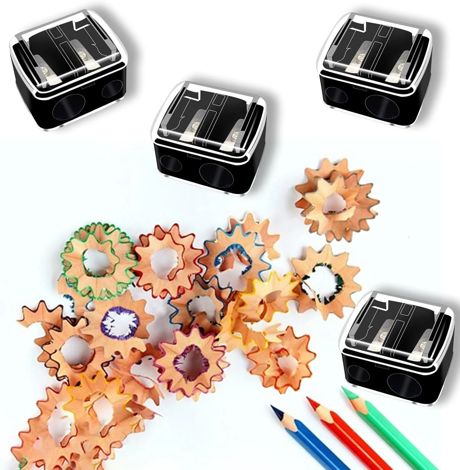 تراش آرایشی مداد پلاستیکی 6 عددی، تراش دستی مداد خط چشم و خط لب، ابزار دستی آرایشی تراش دو سوراخه برای خط لب، مداد ابرو، خط چشم (مشکی) تراش آرایشی مداد پلاستیکی 6 عددی، تراش دستی مداد خط چشم و خط لب، ابزار دستی آرایشی تراش دو سوراخه برای خط لب، مداد ابرو، خط چشم (مشکی)