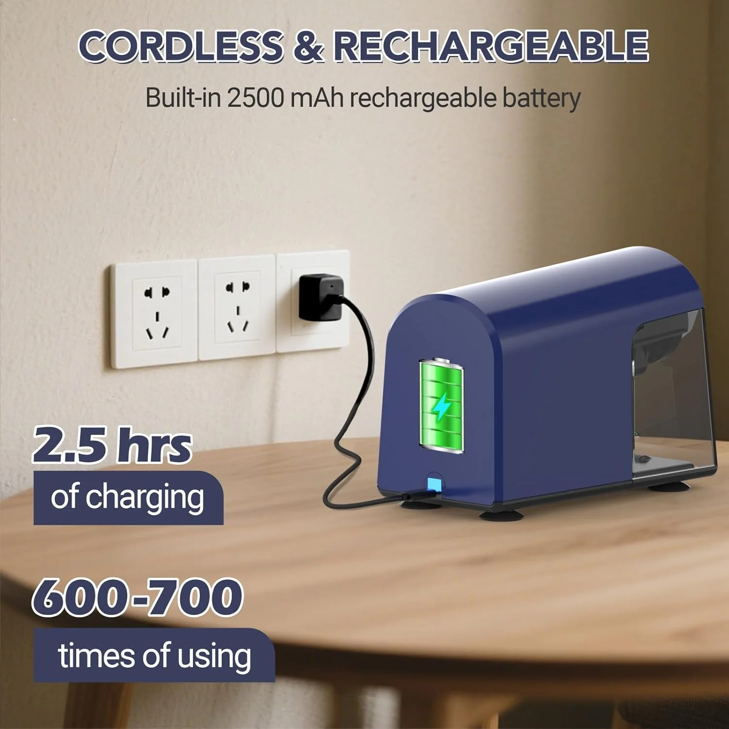 تراش برقی مداد AFMAT با 6 سوراخ، با قدرت بالا، تیز کردن سریع، توقف خودکار و صرفه جویی در مداد، 10000 بار تراشیدن، تراش مداد شارژی مناسب کلاس درس برای مدادهای شماره 2/بزرگ/رنگی 6-11 میلی متری، آبی تراش برقی مداد AFMAT با 6 سوراخ، با قدرت بالا، تیز کردن سریع، توقف خودکار و صرفه جویی در مداد، 10000 بار تراشیدن، تراش مداد شارژی مناسب کلاس درس برای مدادهای شماره 2/بزرگ/رنگی 6-11 میلی متری، آبی