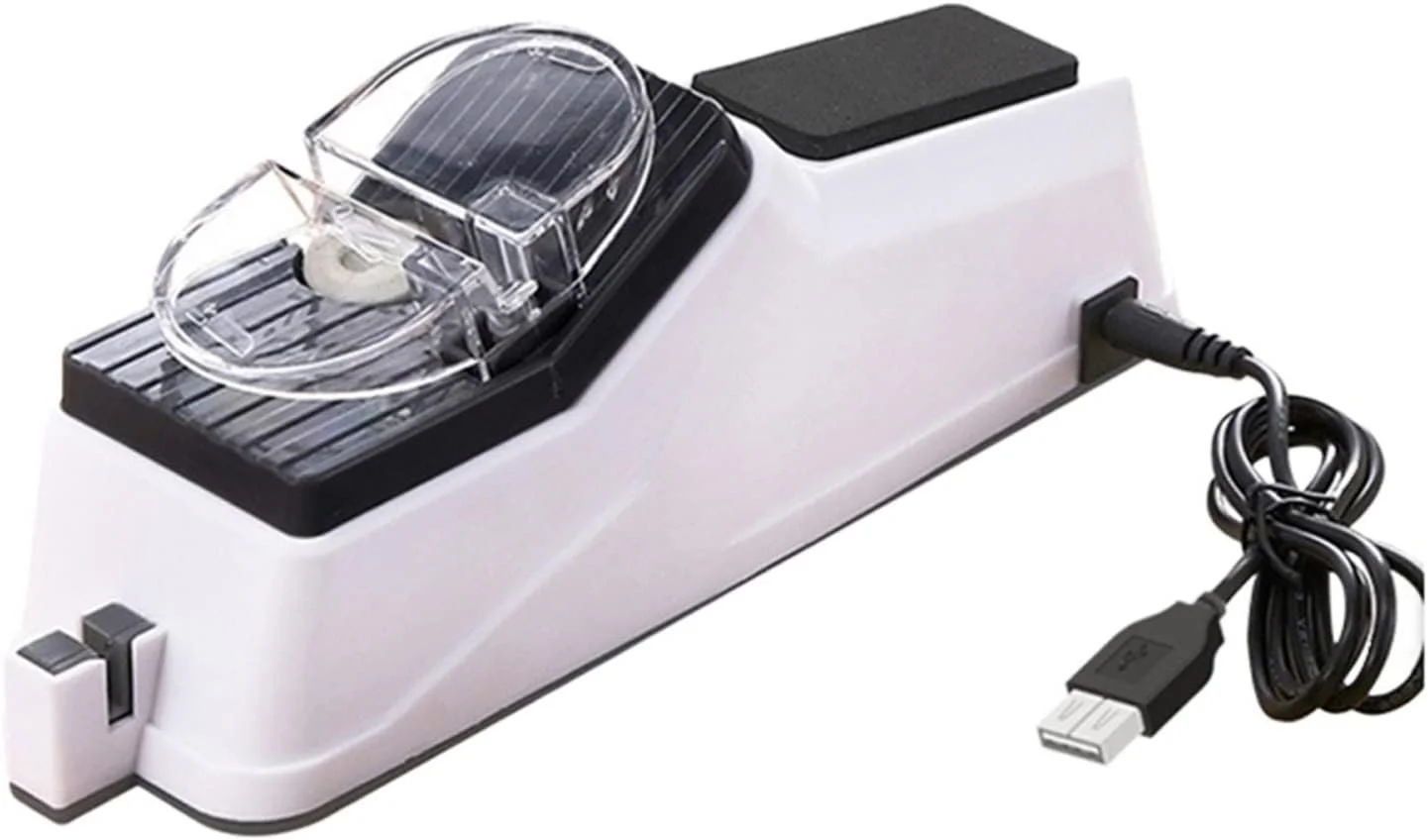 چاقو تیز کن برقی AUEMNUR برای سنگ زنی ظریف و تیز کردن لبه، ابزار آشپزخانه چاقوی برقی، قابل حمل، دو طرفه و سریع