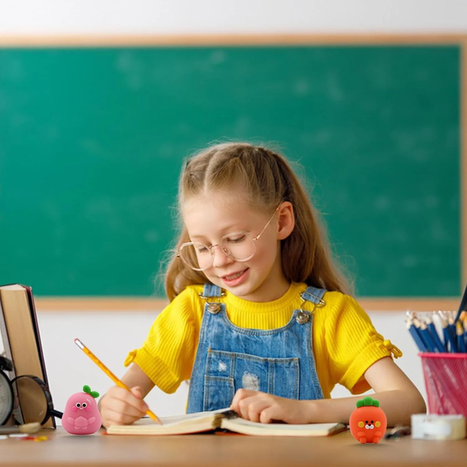 6 عدد تراش مداد فانتزی، تراش مداد دستی برای کودکان، تراش خنده دار کارتونی خلاقانه، لوازم التحریر کاوایی مینی برای مدرسه و دفتر (مدل 3)