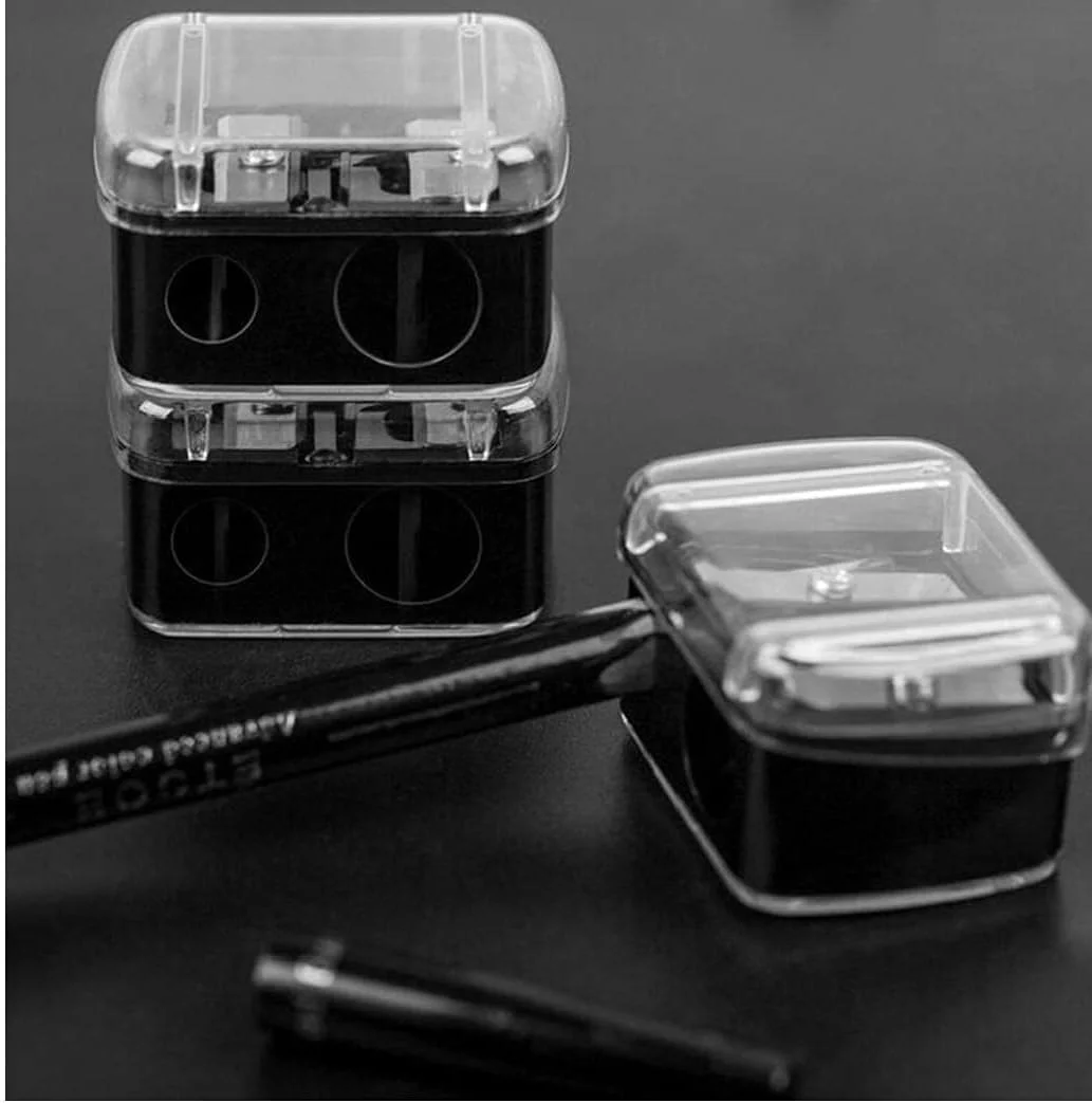 تراش آرایشی مداد، تراش خط چشم، تراش دوگانه مداد آرایشی برای مداد ابرو، مداد چشم، خط چشم، خط لب، مداد ابرو 1 عدد