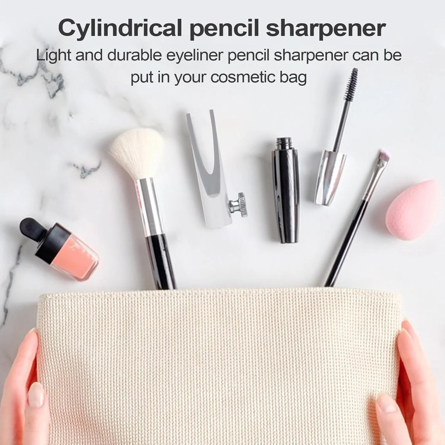 تراش آرایشی مدادی - دستگاه تراش آرایشی مدادی مسافرتی، ابزار چند منظوره برای تیز کردن مداد آرایشی برای دوست دختر، همسر، دوست