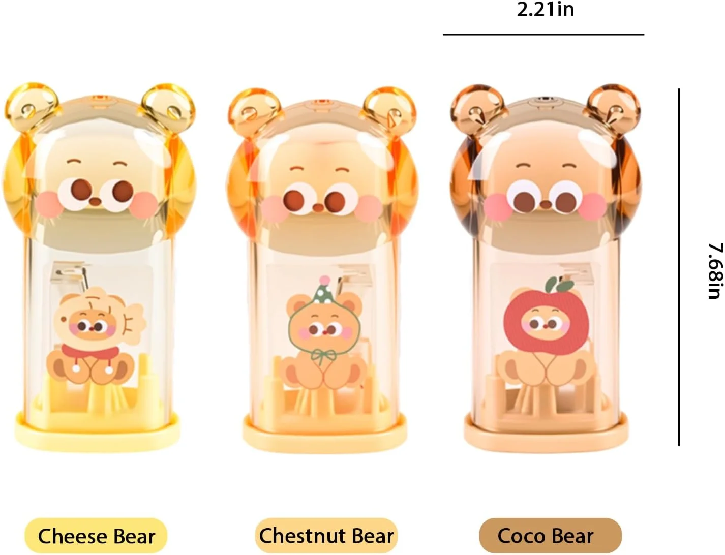 ست لوازم التحریر خرس بامزه، شامل 3 عدد تراش مداد خرس بامزه، لوازم مدرسه کاوایی برای لوازم اداری، مدرسه و خانه کاوایی ست لوازم التحریر خرس بامزه، شامل 3 عدد تراش مداد خرس بامزه، لوازم مدرسه کاوایی برای لوازم اداری، مدرسه و خانه کاوایی