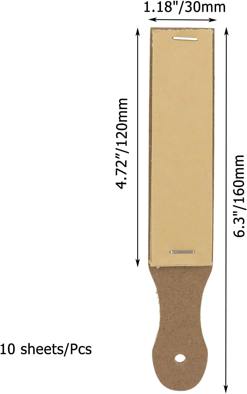 Crapyt Sandpaper Sharpener, 6.3" × 1.18" 10 Sheets Sketch Drawing Sandpaper Pencil Sharpeners, Drawing Tools for Polishing Pencils, Crayons, Charcoal and Pastel Sticks, 10 Pcs Large