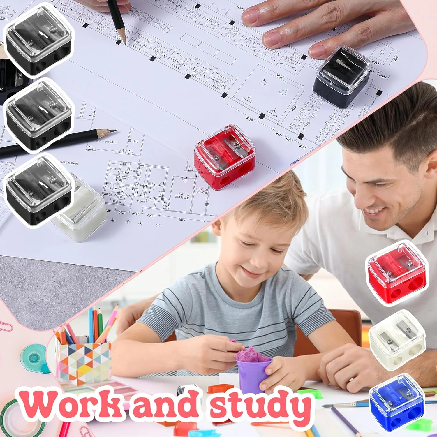 تراش آرایشی مداد Classicseali، 6 عددی، تراش دستی دو سوراخه خط لب، تراش مداد چشم 4 رنگ، برای خط لب، مداد ابرو، مداد آرایشی (مشکی، قرمز، سفید، آبی) تراش آرایشی مداد Classicseali، 6 عددی، تراش دستی دو سوراخه خط لب، تراش مداد چشم 4 رنگ، برای خط لب، مداد ابرو، مداد آرایشی (مشکی، قرمز، سفید، آبی)