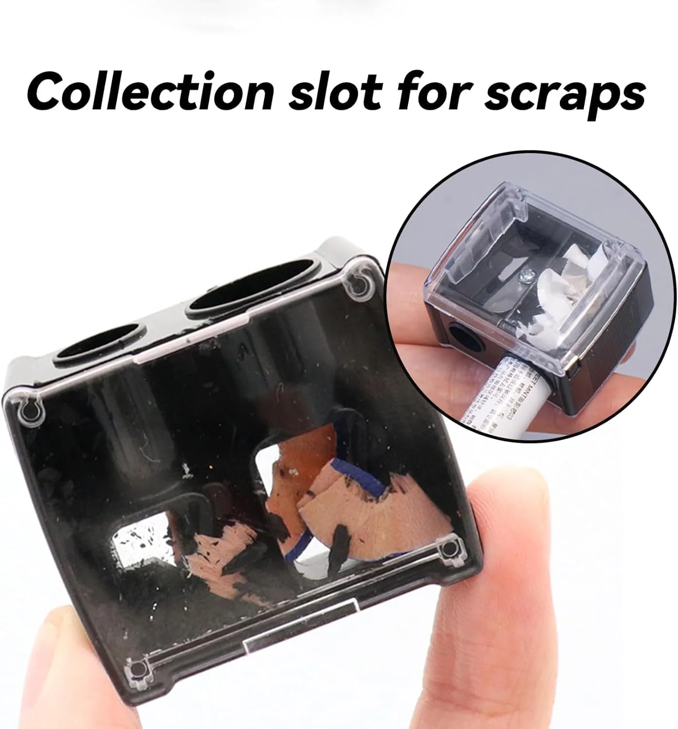 بسته 3 عددی تراش آرایشی بوکلا، تراش دو قلو مداد با محفظه برای مداد چشم، مدادهای آرایشی ضخیم و نازک، سایز قابل حمل بسته 3 عددی تراش آرایشی بوکلا، تراش دو قلو مداد با محفظه برای مداد چشم، مدادهای آرایشی ضخیم و نازک، سایز قابل حمل